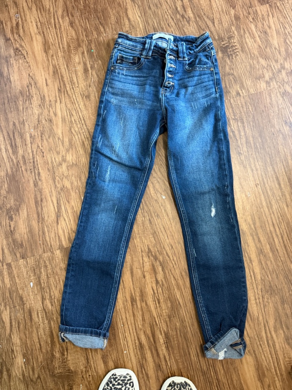 3/$10 KanCan Dark Blue Skinny Button-Fly Jeans